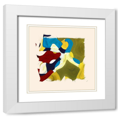 Abstract 1166 White Modern Wood Framed Art Print with Double Matting by Bolokofsky, Ronald