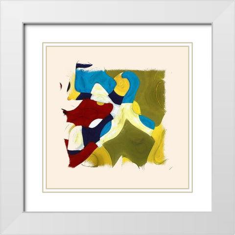 Abstract 1166 White Modern Wood Framed Art Print with Double Matting by Bolokofsky, Ronald