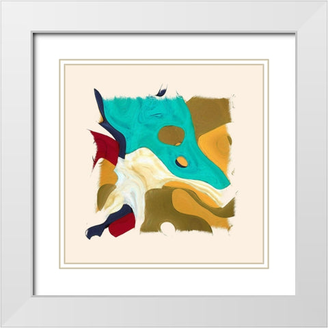 Abstract 1167 White Modern Wood Framed Art Print with Double Matting by Bolokofsky, Ronald