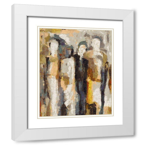 Good Friends White Modern Wood Framed Art Print with Double Matting by Bolokofsky, Ronald
