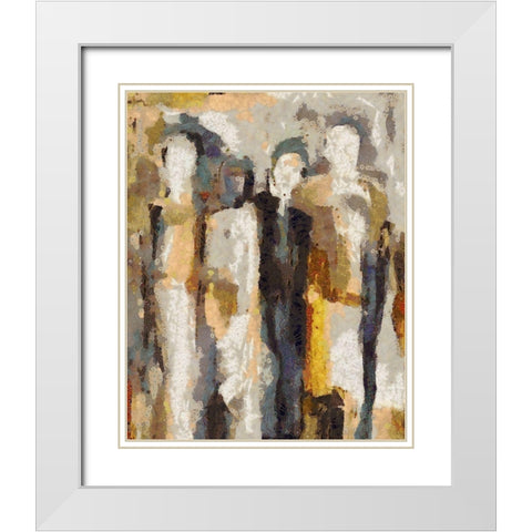 Good Friends White Modern Wood Framed Art Print with Double Matting by Bolokofsky, Ronald