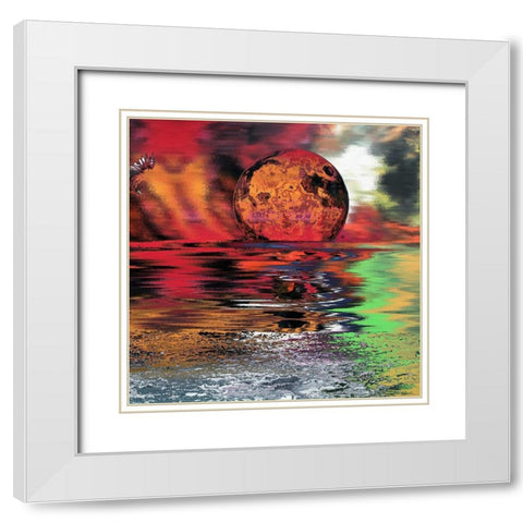 Harvest Moon I White Modern Wood Framed Art Print with Double Matting by Bolokofsky, Ronald