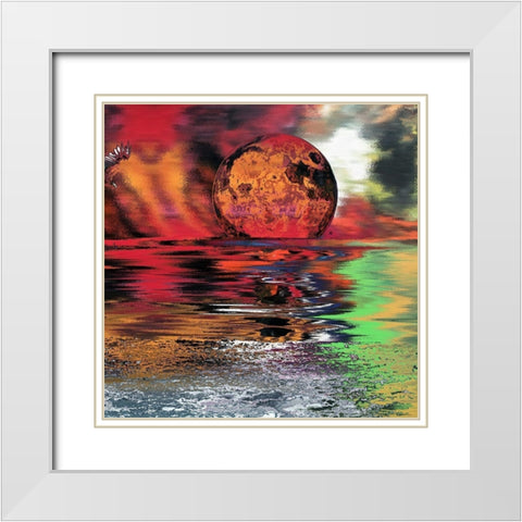 Harvest Moon I White Modern Wood Framed Art Print with Double Matting by Bolokofsky, Ronald
