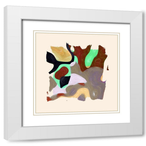 Abstract 1177 White Modern Wood Framed Art Print with Double Matting by Bolokofsky, Ronald