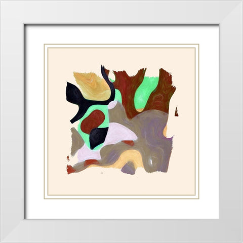 Abstract 1177 White Modern Wood Framed Art Print with Double Matting by Bolokofsky, Ronald