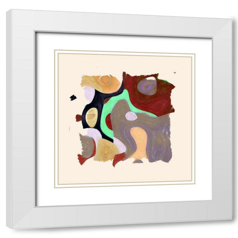Abstract 1178 White Modern Wood Framed Art Print with Double Matting by Bolokofsky, Ronald