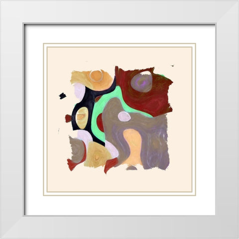 Abstract 1178 White Modern Wood Framed Art Print with Double Matting by Bolokofsky, Ronald