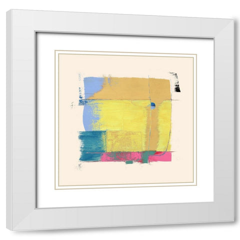 Abstract 1183 White Modern Wood Framed Art Print with Double Matting by Bolokofsky, Ronald
