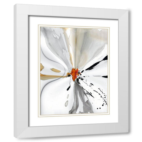 Ink Spot I White Modern Wood Framed Art Print with Double Matting by Bolokofsky, Ronald