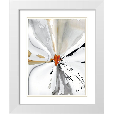 Ink Spot I White Modern Wood Framed Art Print with Double Matting by Bolokofsky, Ronald