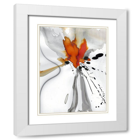 Ink Spot II White Modern Wood Framed Art Print with Double Matting by Bolokofsky, Ronald