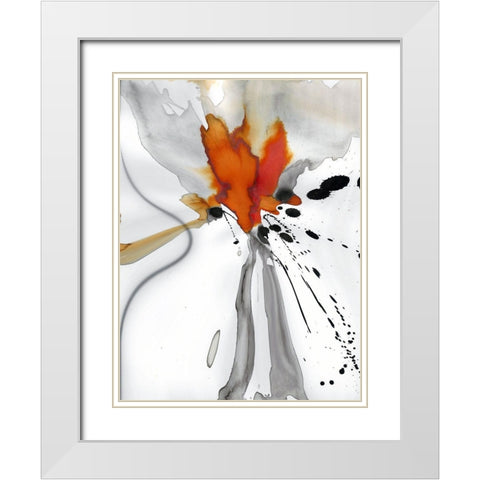 Ink Spot II White Modern Wood Framed Art Print with Double Matting by Bolokofsky, Ronald