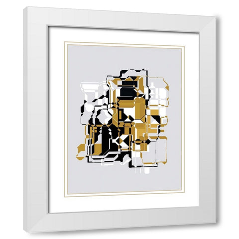 Inner Dimensions I White Modern Wood Framed Art Print with Double Matting by Bolokofsky, Ronald