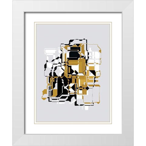 Inner Dimensions I White Modern Wood Framed Art Print with Double Matting by Bolokofsky, Ronald