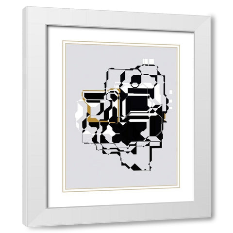 Inner Dimensions II White Modern Wood Framed Art Print with Double Matting by Bolokofsky, Ronald