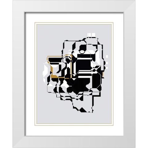 Inner Dimensions II White Modern Wood Framed Art Print with Double Matting by Bolokofsky, Ronald