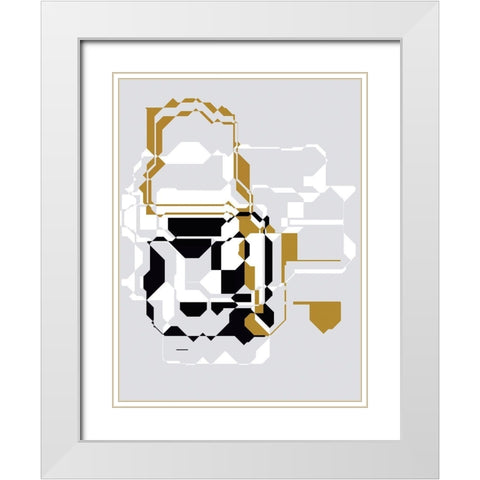 Inner Dimensions III White Modern Wood Framed Art Print with Double Matting by Bolokofsky, Ronald
