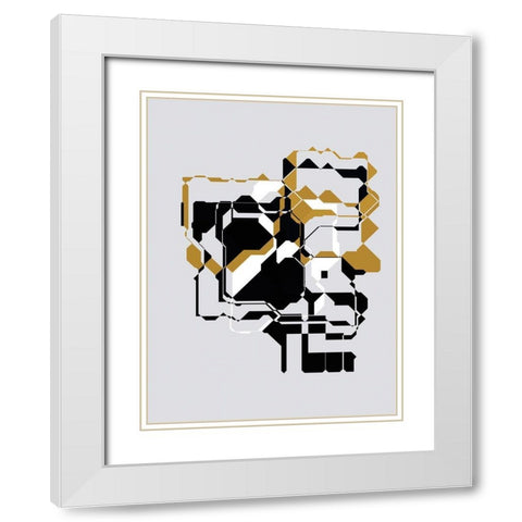 Inner Dimensions IV White Modern Wood Framed Art Print with Double Matting by Bolokofsky, Ronald