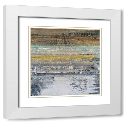 Layers I White Modern Wood Framed Art Print with Double Matting by Bolokofsky, Ronald