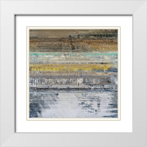 Layers I White Modern Wood Framed Art Print with Double Matting by Bolokofsky, Ronald