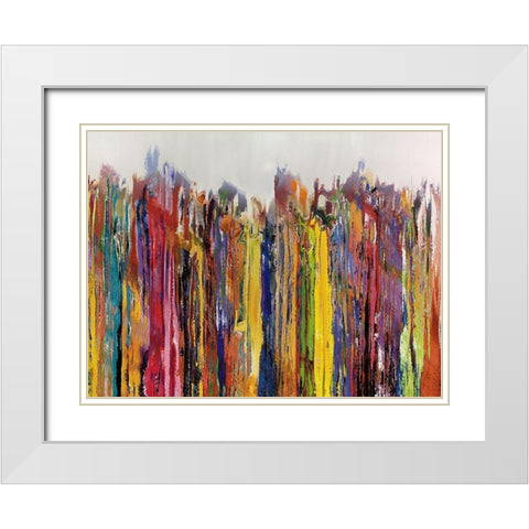 Lining Up I White Modern Wood Framed Art Print with Double Matting by Bolokofsky, Ronald