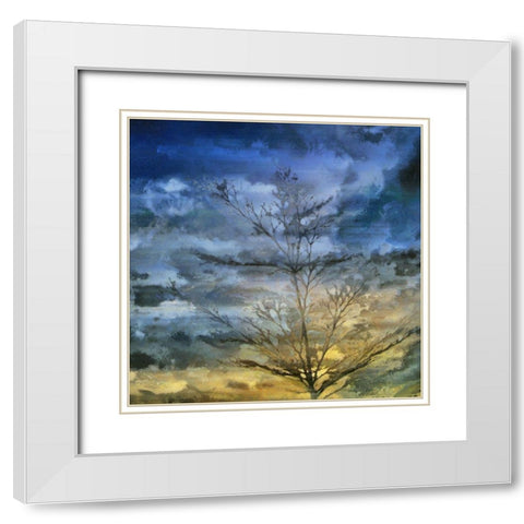 Marble Skies White Modern Wood Framed Art Print with Double Matting by Bolokofsky, Ronald