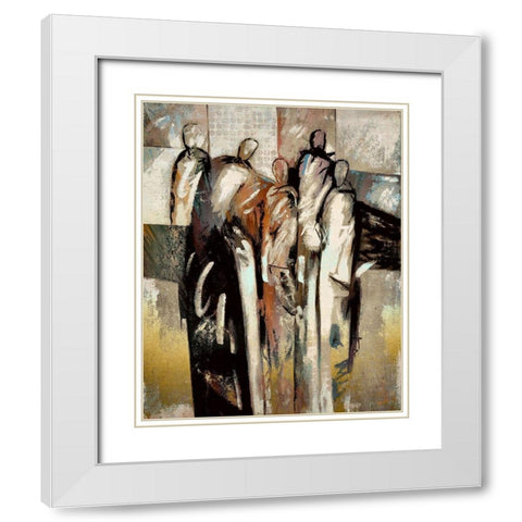 Meeting Of the Minds I White Modern Wood Framed Art Print with Double Matting by Bolokofsky, Ronald