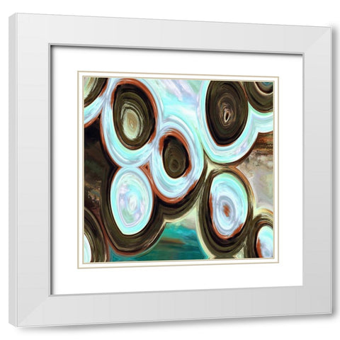 Orbs I White Modern Wood Framed Art Print with Double Matting by Bolokofsky, Ronald