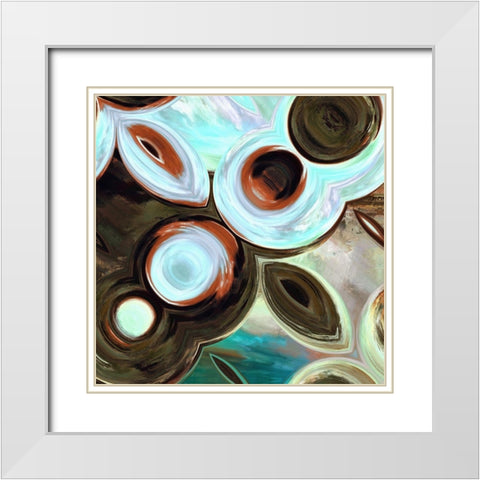 Orbs II White Modern Wood Framed Art Print with Double Matting by Bolokofsky, Ronald