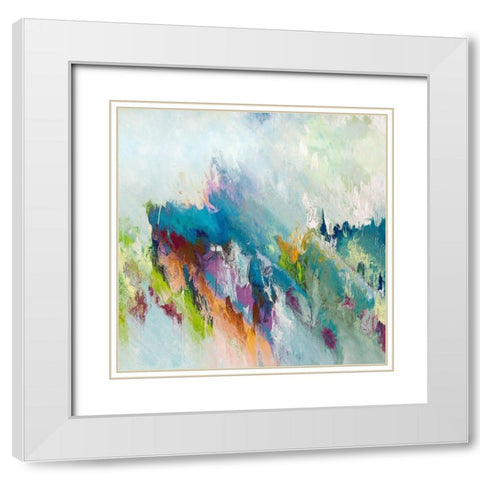 Purple Heart I White Modern Wood Framed Art Print with Double Matting by Bolokofsky, Ronald