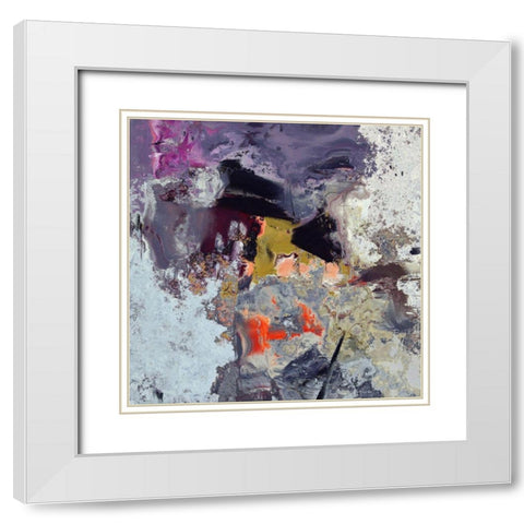 Purple Matter I White Modern Wood Framed Art Print with Double Matting by Bolokofsky, Ronald