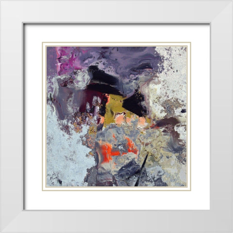 Purple Matter I White Modern Wood Framed Art Print with Double Matting by Bolokofsky, Ronald