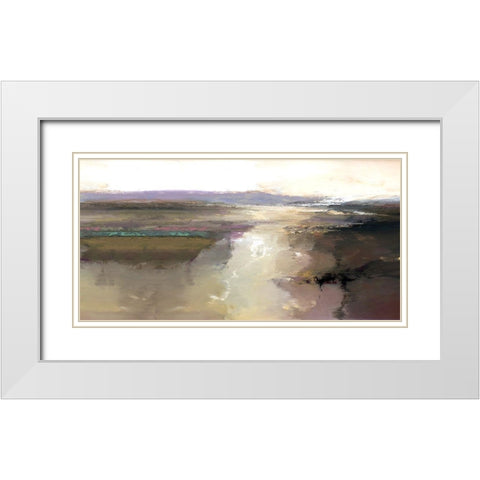 Trail of Light White Modern Wood Framed Art Print with Double Matting by Bolokofsky, Ronald