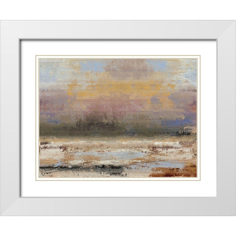 Vista del Lago White Modern Wood Framed Art Print with Double Matting by Bolokofsky, Ronald