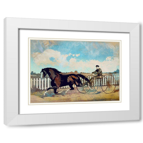 Trotter White Modern Wood Framed Art Print with Double Matting by Bolokofsky, Ronald