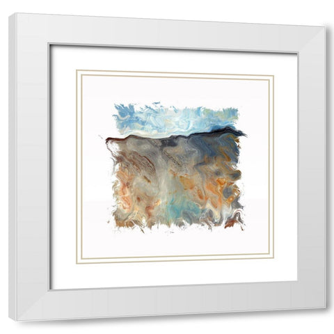 Abstract 1380 White Modern Wood Framed Art Print with Double Matting by Bolokofsky, Ronald