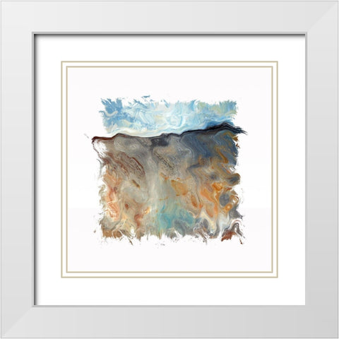 Abstract 1380 White Modern Wood Framed Art Print with Double Matting by Bolokofsky, Ronald