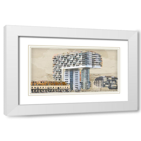 Cologne White Modern Wood Framed Art Print with Double Matting by Bolokofsky, Ronald
