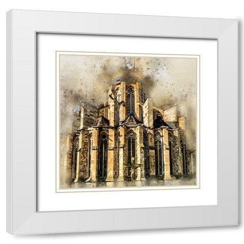 Dom White Modern Wood Framed Art Print with Double Matting by Bolokofsky, Ronald