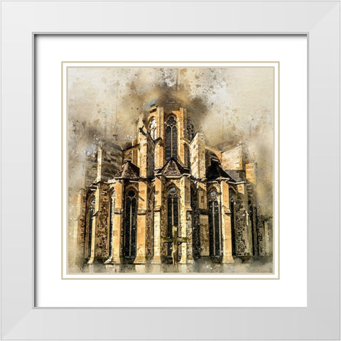 Dom White Modern Wood Framed Art Print with Double Matting by Bolokofsky, Ronald