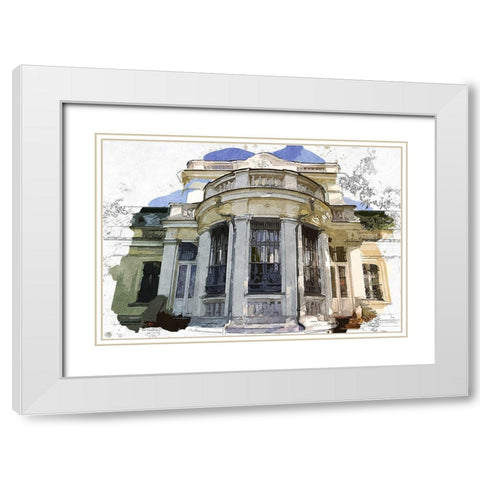 European Architecture I White Modern Wood Framed Art Print with Double Matting by Bolokofsky, Ronald