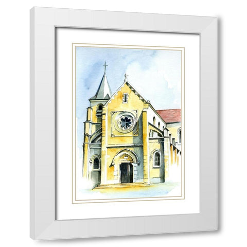 French Chapel White Modern Wood Framed Art Print with Double Matting by Bolokofsky, Ronald