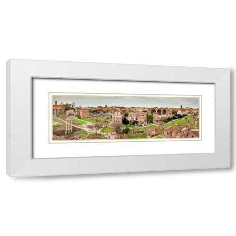 Roman Ruins White Modern Wood Framed Art Print with Double Matting by Bolokofsky, Ronald