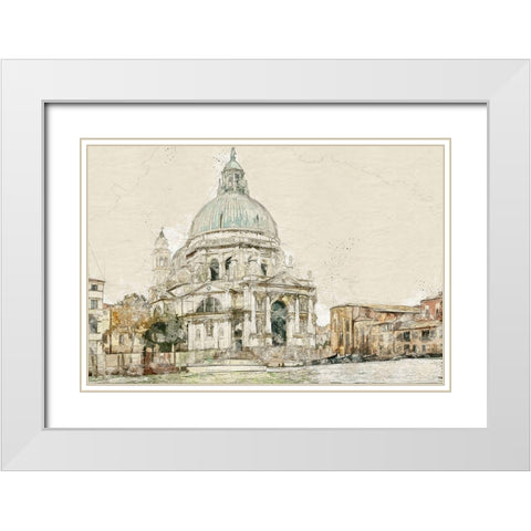 Venetian Architecture White Modern Wood Framed Art Print with Double Matting by Bolokofsky, Ronald