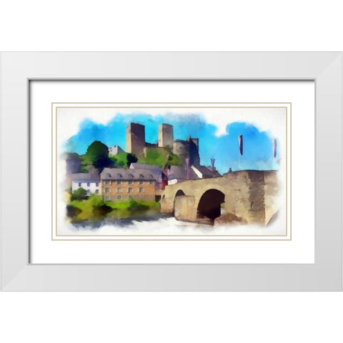 Along the River White Modern Wood Framed Art Print with Double Matting by Bolokofsky, Ronald