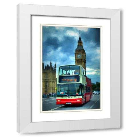 Big Ben White Modern Wood Framed Art Print with Double Matting by Bolokofsky, Ronald