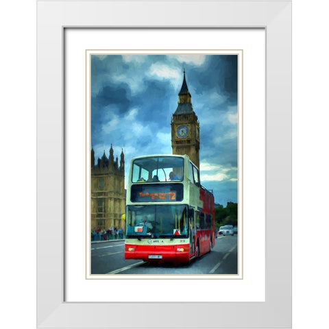 Big Ben White Modern Wood Framed Art Print with Double Matting by Bolokofsky, Ronald