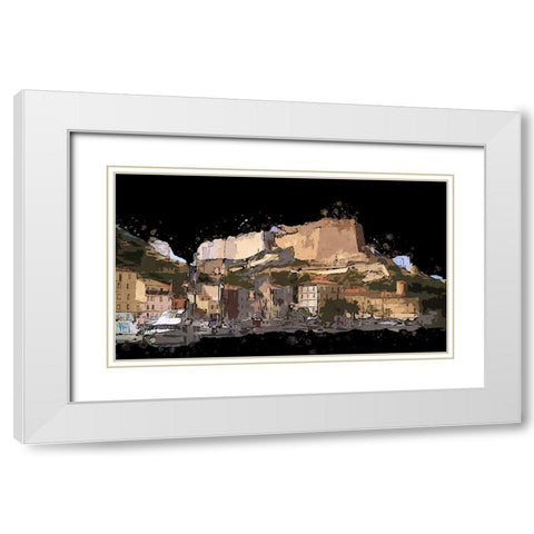 Bonifacio Night  White Modern Wood Framed Art Print with Double Matting by Bolokofsky, Ronald