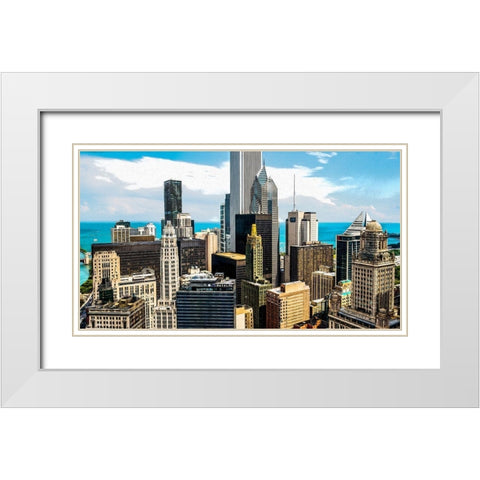 ChiTown White Modern Wood Framed Art Print with Double Matting by Bolokofsky, Ronald