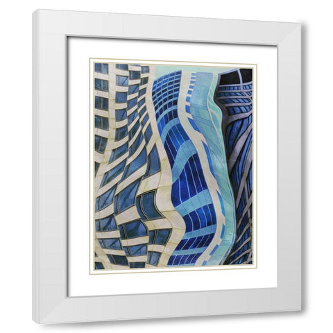 City Scrapers II White Modern Wood Framed Art Print with Double Matting by Bolokofsky, Ronald